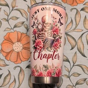Skeleton Floral Travel Tumbler